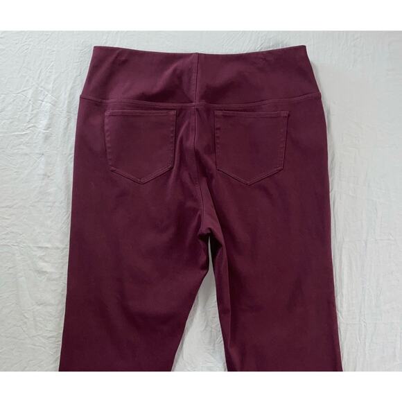 J Jill Wearever Collection Relaxed Taper Pull On Pants. Burgundy, Women's L, GUC - Picture 7 of 8